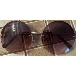 Unisex Unbranded Sunglasses One Size Brown and Gold